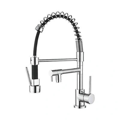 Afbeelding van Ibergrif, Kitchen Faucet with removable remote, Sink mixer two pipes, chrome