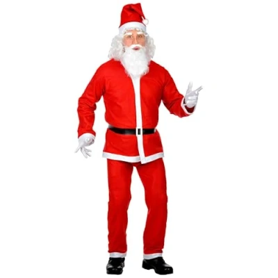 Afbeelding van Widmann Kerst &amp; Oud Nieuw Kostuum Kerstman Karel Rood Large Verkleedkleding