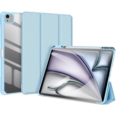 Afbeelding van Dux Ducis Tablet hoes geschikt voor Apple iPad Air 13 (2024) Toby Series Auto Wake/Sleep functie Met Pencil houder Licht Blauw