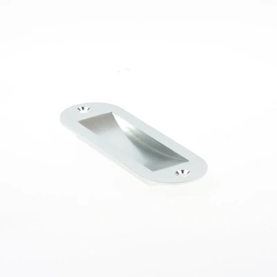 Afbeelding van Schuifdeurkom ovaal 120mm Geanodiseerd aluminium