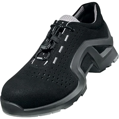 Afbeelding van Uvex 1 x tended Support lage schoen, veiligheidsschoenen S1 P SRC, werkschoenen voor dames en heren, zwart/limoen, Zwart/Rood, 44 EU
