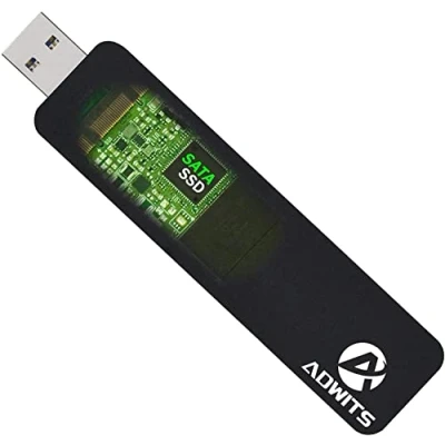 Afbeelding van ADWITS USB 3.0 UASP naar SATA NGFF M.2 2230/2242/2260/2280 Key B of B&amp;M SSD SuperSpeed ​​Adapter, draadloze externe behuizing voor Samsung 850 EVO, DREVO Crucial Solid State Drive &amp; Meer, zwart