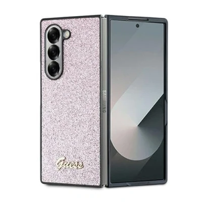 Afbeelding van CG Mobile Guess GUHCZFD6HGGSHP hoes voor Z Fold6 F956 roze hardcase 4G Glitter Script