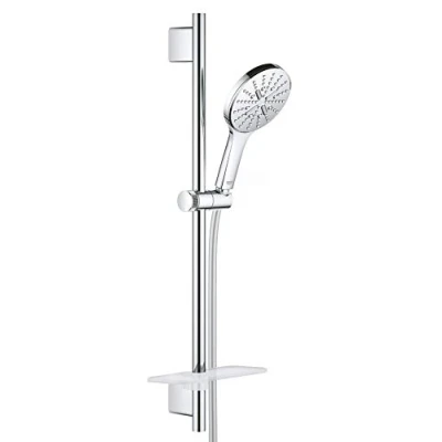 Afbeelding van GROHE Rainshower SmartActive 130 douchestangset (3 straalsoorten, 600 mm douchestang, incl. doucheplank, snelle bevestiging), rond, chroom, 26546000