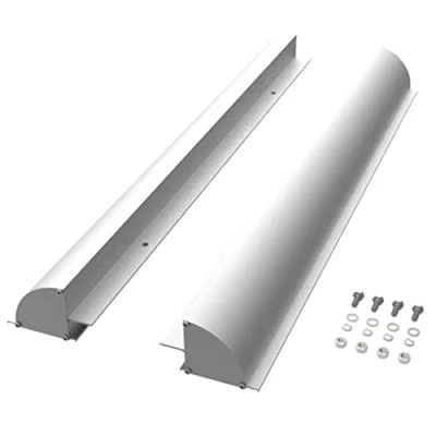 Afbeelding van enjoy solar Zonnepaneel, aluminium, 670 mm houder, spoiler, dakgeleiding in zwart met voorgeboorde gaten, ideaal voor campers, caravans en boot