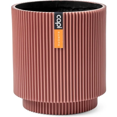 Afbeelding van Capi Europe Vaas cilinder Groove Colours 15x17 Roze