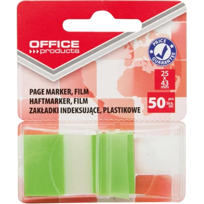 Afbeelding van Office Products index, 25 x 43 mm, blister van 50 tabs, groen 24 stuks