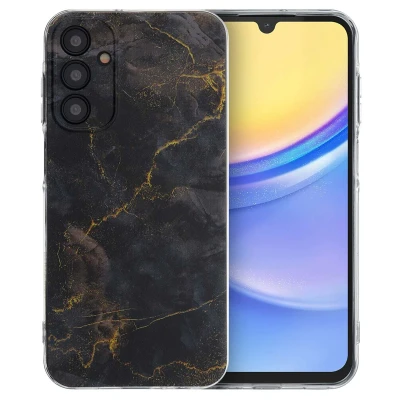 Afbeelding van Samsung Galaxy A15 (5G) Hoesje Siliconen en TPU (zacht) iMoshion Softcase/Backcover Zwart Telefoonhoesje