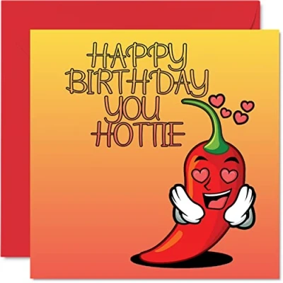 Afbeelding van Grappige Verjaardagskaarten voor Mannen Vrouwen You Hottie Banter Vriendje Vriendin Echtgenoot Vrouw Partner Vriend, 145mm x Wenskaarten, Grap Humor 30e 40e 50e Bday Kaarten