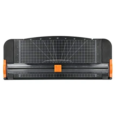 Afbeelding van Papiersnijder, A2 A3 A4 papiersnijder scrapbooking tool met automatische veiligheidsvergrendeling en zijliniaal, ondersteunt tot 12 vellen papier voor knutselpapier, coupon, label cardstock