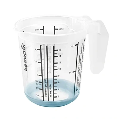 Afbeelding van Keeeper maatbeker, antislip, met handvat, 0,5l, nordic blauw, Masimmo