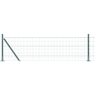 Afbeelding van vidaXL Euro Omheining met 13 Flanged Posten 0.4x50 m Gegalvaniseerd Staal