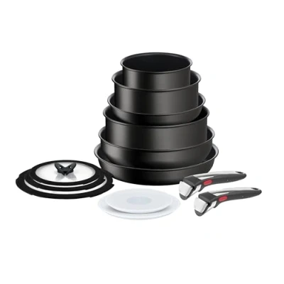 Afbeelding van Tefal L3959243 Ingenio Unlimited ON, 13 delige pannenset, ruimtebesparend, stapelbaar, afneembare handgreep, veilige coating, duurzaam, alle warmtebronnen incl. inductie