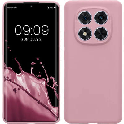 Afbeelding van kwmobile telefoonhoesje geschikt voor Xiaomi Redmi Note 14 Pro 5G / Poco X7 Hoesje smartphone Precisie camera uitsnede In mat oudroze