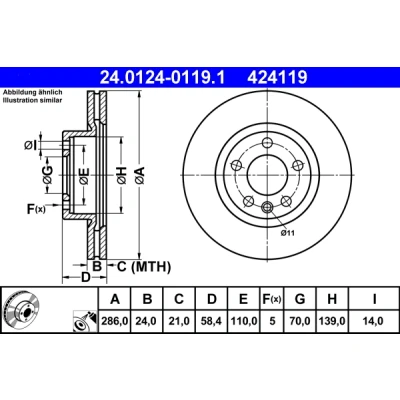 Afbeelding van Ate Remschijf 24.0124 0119.1