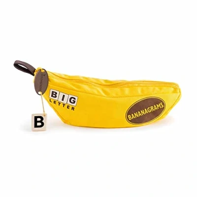 Afbeelding van BANANAGRAMS, Bananagrams Big Letter, Word Game, Ages 7+, 1 8 Players, 10+ Minutes Playing Time