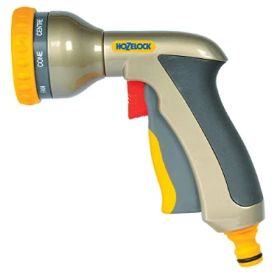 Afbeelding van HOZELOCK Meerstraal irrigatiepistool Plus: multifunctioneel metalen pistool, ergonomisch en uiterst robuust voor optimaal comfort, vergrendelbare trekker, 8 sproeifuncties [2691P6001]