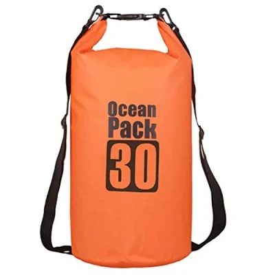 Afbeelding van 2 l/5 l/10 l/15 l/20 l/30 l 500D Heavy Duty PVC waterdichte tas Dry Bag voor kajak, boot, kano, vissen, camping, zwembad, rafting, snowboard (oranje, 30 l)