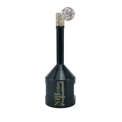 Afbeelding van NBB vacuum gesoldeerde diamantgatzaag met M14, voor professioneel droog of nat boren op hard porselein, keramiek, tegels, graniet, marmer, snel, duurzaam, Haakse Slijper (Dia.6mm)