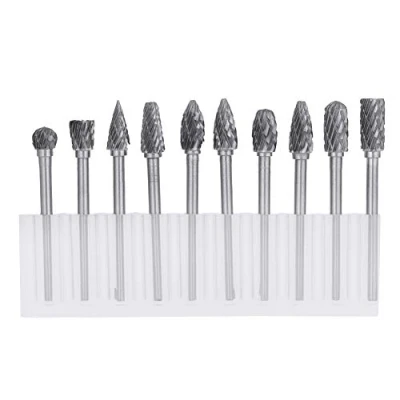 Afbeelding van Rotary Burr Set Wolfraam Staal Solid Carbide Point Die Cutter Bit Grinder Dubbele Cut Carving Gereedschap Snijden Hout Bestand Rasp 3mm Schacht 6mm Hoofd voor Houtbewerking Boren Graveren