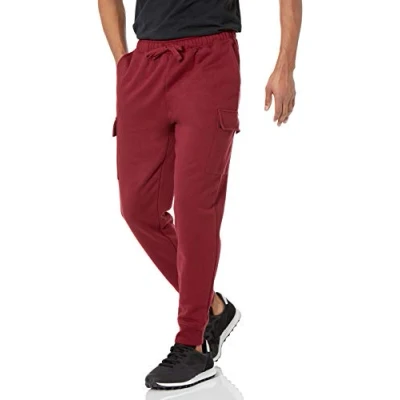 Afbeelding van Amazon Essentials Heren Cargo Fleece Jogger, Donkerrood, XL