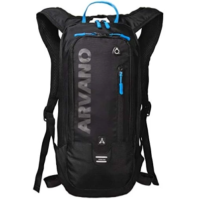 Afbeelding van Arvano Fietsrugzak, Ademende waterdichte Fietsrugzak Mountainbike Rugzak, 6L Lichtgewicht Fietsdagrugzak Skisporttassen Cadeau voor skiën Hardlopen Wandelen Trekking (Zwart)