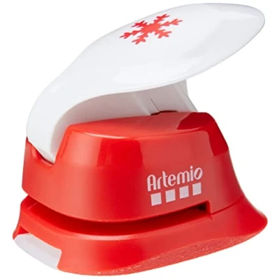 Afbeelding van Artemio motiefpons, sneeuwvlok, 1,6 cm, Eva, rood