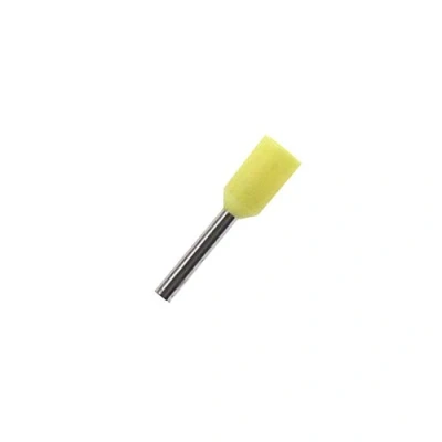 Afbeelding van 100 x adereindhulzen, geïsoleerd, 0,25 mm² / 6 mm, geel