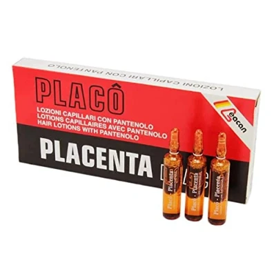 Afbeelding van Placenta Placo Haaruitval Voor Intens Haar 12 Ampullen 10ml Anti Haaruitvallotion Bevat Provitamine B5 Brandnetel en Collageen om de Biochemische Balans van Huid Weefsels te Herstellen