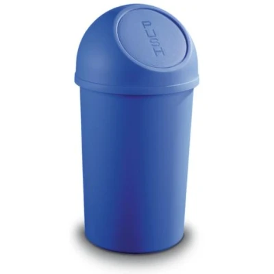 Afbeelding van afvalbak 25l HxØ 615x312mm romp PP blauw deksel