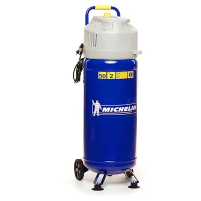Afbeelding van MICHELIN staande compressor MVX50/2 50 Liter tank Olievrij Vermogen 2 pk Maximum druk 10 bar Luchtdebiet 220 l/min,50 L,Blauw