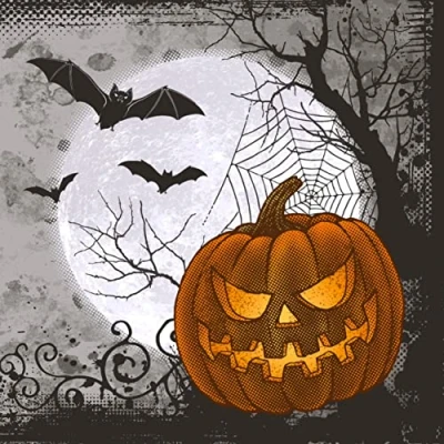 Afbeelding van 20 servetten Halloween pompoen herfstfeest