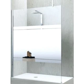 Afbeelding van Novellini kuadra h douchewand rechthoekig walk in 2000 x 700mm hxb profiel chroom 8mm glas helder kuadh70 1k