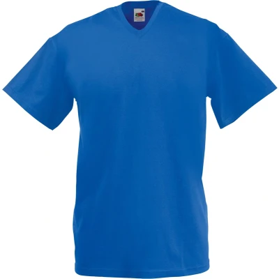 Afbeelding van Fruit Of The Loom Heren Valuegewicht V hals, T shirt met korte mouwen. (Royaal)
