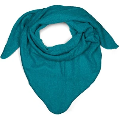 Afbeelding van styleBREAKER Dames XXL gebreide driehoekige sjaal licht gevlekt, sjaal, winterse warm zacht, 01017128, Kleur:Watergroen