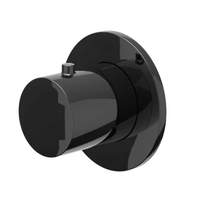 Afbeelding van IVY Bond afbouwdeel inbouw stopkraan symmetry Zwart Chroom PVD