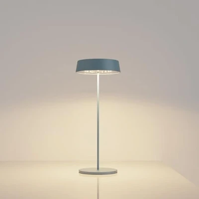 Afbeelding van Palmina 901 Led tafellamp, dimbaar, 4400 mAh, draadloos, IP54 bescherming, lamp voor binnen en buiten, geschikt diner, lezen, slaapkamer, tuin nog veel meer/blauw