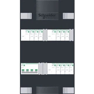 Afbeelding van Schneider electric 8 groepenkast 3 faschneider hoofdschakelaar met aardlekschakelaars 2 fornuisgroep adv3b308af