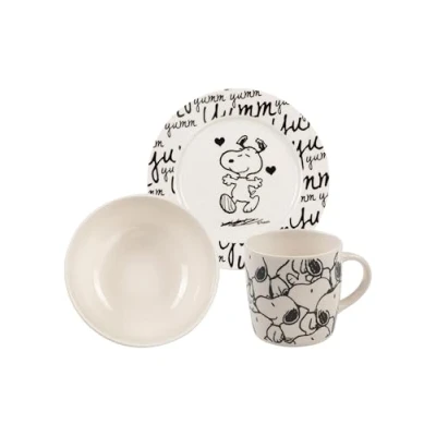 Afbeelding van United Labels Peanuts ontbijtset, 3 stuks. snoopy