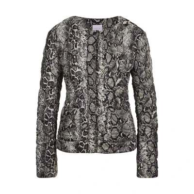 Afbeelding van Madeleine Stepp MIT Unikatprint Jas, Dames, Maat: 34, Cappuccino black multicolor