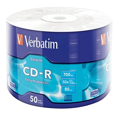 Afbeelding van Verbatim Datalife Extra Protection 50 X Cd R 700 Mb (80 Min.) 52X Wit Spindel