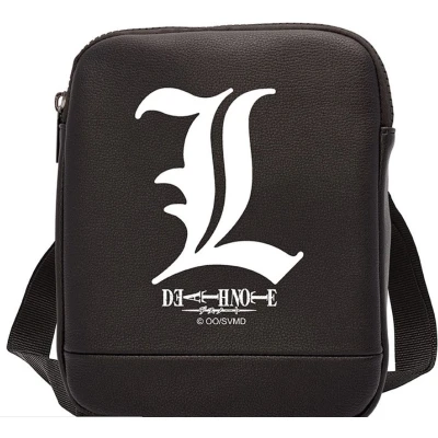 Afbeelding van Death Note Crossbody tas met &quot;L&quot; Symbool klein formaat (hxbxd) 22cm x 17cm 3.5cm