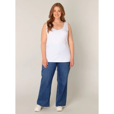 Afbeelding van BASE LEVEL CURVY Yuppie Top White maat X 0(44)