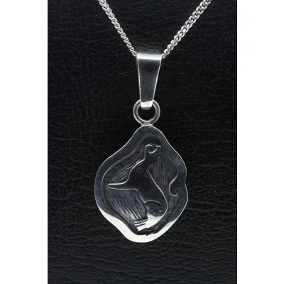 Afbeelding van Zilveren Indiaan Wolf hopi style ketting hanger