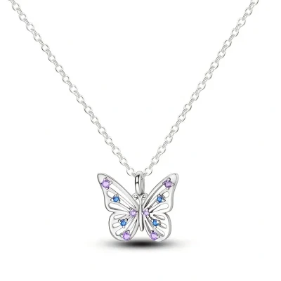 Afbeelding van 925 Sterling Zilveren Damesketting Met Vlinder Hanger Elegant Ontwerp Voor Cadeau en Dagelijks Gebruik