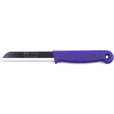 Afbeelding van Solingen Schilmesje RVS Glad 18,5 cm met &quot;Blade Cover&quot; Paars