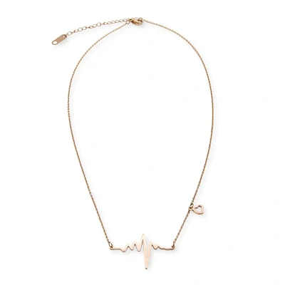 Afbeelding van Marama Ketting Heartbeat rosè goud stainless steel karabijnhaak sluiting subtiel cadeau damesketting