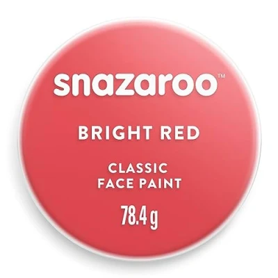 Afbeelding van Snazaroo 1175055 Kinderschmink, huidvriendelijke hypoallergene gezichtsmake up op waterbasis, vrij van parabenen 75ml Pot, Bright Red