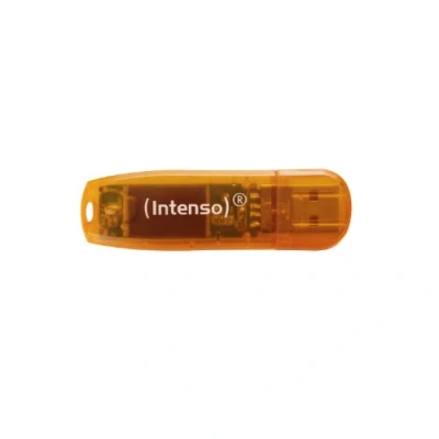 Afbeelding van Intenso USB 2.0 stick 64GB, Rainbow Line, oranje (R) 28MB/s, (W) 6.5MB/s, blisterverpakking