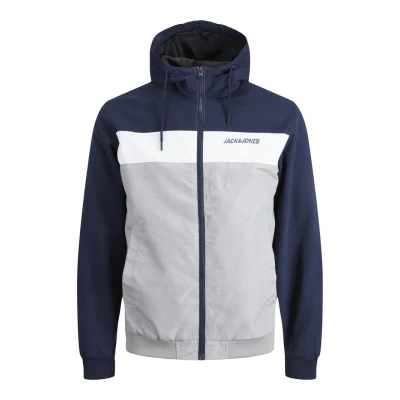 Afbeelding van JACK &amp; JONES ESSENTIALS Jas JJERUSH Blauw/grijs/wit Maat XS